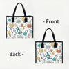 Cute Science Print Tote Bag Fashion Casual Daily Portable Shoulder Bag