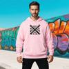 Men's Printed Sweatshirt Casual Loose Long Sleeve Autumn and Winter Colors and Unique X Design Street Wear Bold Patterns Hoodies