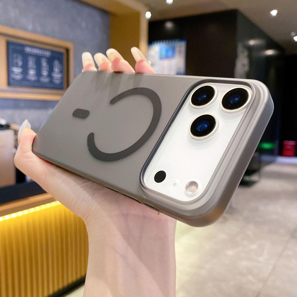 Подходит для IPhone17promax Чехол для телефона с магнитной присоской Ice Fog Матовый Apple 16 Премиальный Ультратонкий 15 Защитный чехол