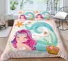 Комплект постельного белья с 3D узором русалки, пододеяльник с рисунком красоты, наволочка из 2 или 3 предметов, ткань из микрофибры, мягкое и удобное украшение для дома