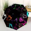 1pc Stars Hearts Themed High-quality Umbrella,Automatic Opening and Closing Umbrella,Multi-functional Umbrella G0811310