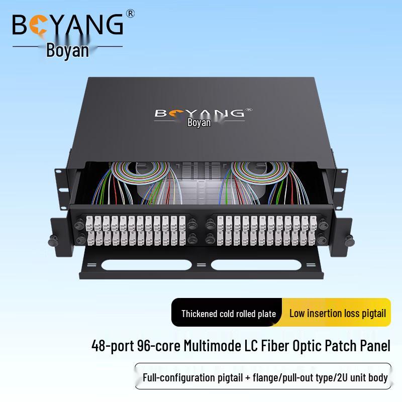 Boyang 1U Fiber Optic Rack Mount Management Solution