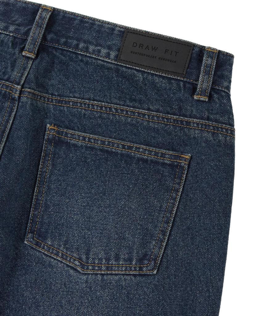 DRAW FIT Usual Tapered Denim Pants [Blue]