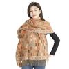 Ethnic Style Scarf Shawl High  End Imitation Cashmere Scarf Women's Winter All Match New Jacquard Scarf