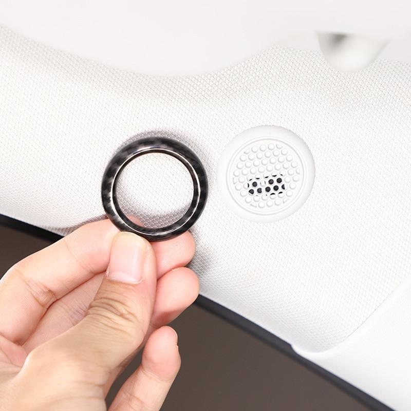 Стиль углеродного волокна, автомобильный динамик на крыше, накладка на микрофон, наклейка для Ford Maverick 2022, авто интерьер