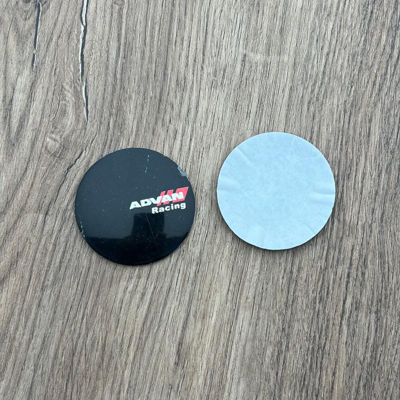 4pcs Car Wheel Center Cap Stickers, 56MM ADVAN Racing Hub Caps Emblem Badge Decals, Car Modified Wheel Hub Cover Stickers