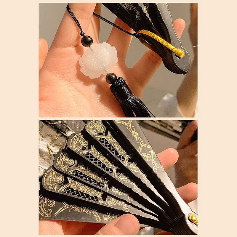 Кружевные декоративные веера Складной ручной веер Черный Белый Веера для танцев Свадебная вечеринка Сценическое представление Веер Подарки для гостей