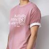 Converse Burbridge Logo Washed Loose FiT T shirT Lilac Ucj755 Pcg