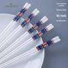 sapphire blue enamel bone china chopsticks - 10 pairs