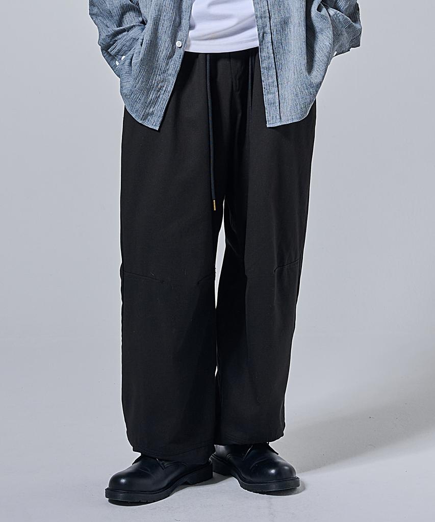 OTHERFITS String Wide Cotton Balloon Pants (Black)