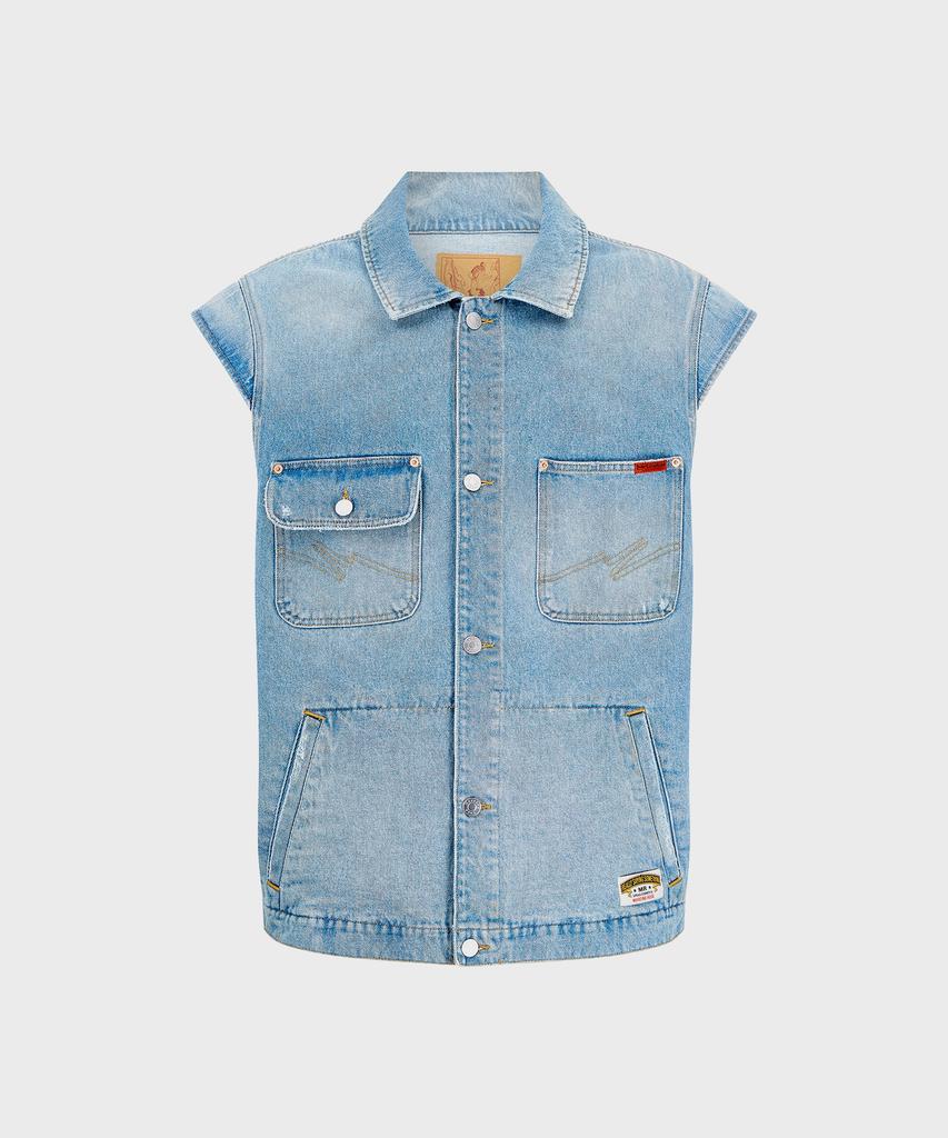 Martine Rose (M) Denim Gillet Bleach Blue