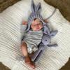 45 см Baby Reborn 3D-краска Кожа с видимыми венами (Тканевое тело игрушки Мягкая виниловая конечность) 18-дюймовая спящая новорожденная кукла с игрушкой-кроликом для девочки в подарок на день рождения