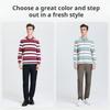 Men's collar long sleeved T-shirt Langdeng 25 Spring and Autumn Modal Business Leisure Fashion Stripe Polo shirt