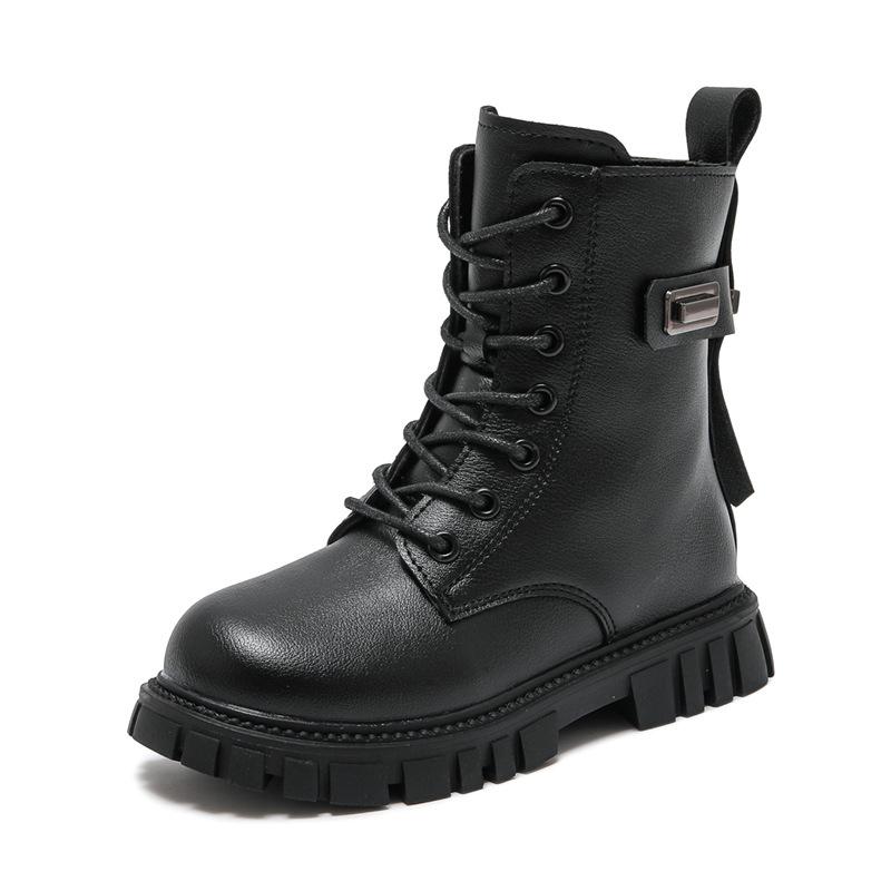 Детские сапоги, короткие сапоги для девочек, зимние сапоги принцессы в корейском британском стиле для девочек, студенческие сапоги