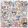 50pcs Colorful Lanterns PET Stickers for Scrapbook Laptop Water Bottles Phone Car Decals Transparent On Plastic Glass Surfaces
