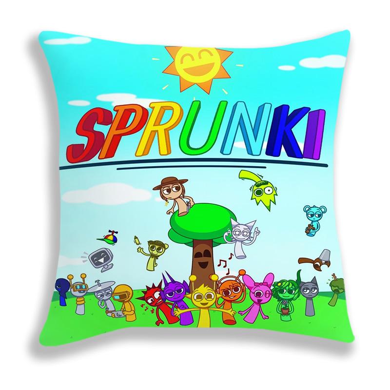 Чехол для подушки Sprunki Милый Мультяшный Персонаж Декоративная Подушка Наволочка 45x45см Украшение для Дома Комнаты Подарок Sprunki Наволочка Детская