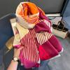 New Retro Fashion Imitation Cashmere Scarf For Women In Winter, Thickened And Warm Neck, Dual Purpose Shawl Exterior