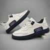 Мужские повседневные белые туфли из натуральной коровьей кожи — дышащие, с мягкой подошвой, модные универсальные кроссовки для весны и осени