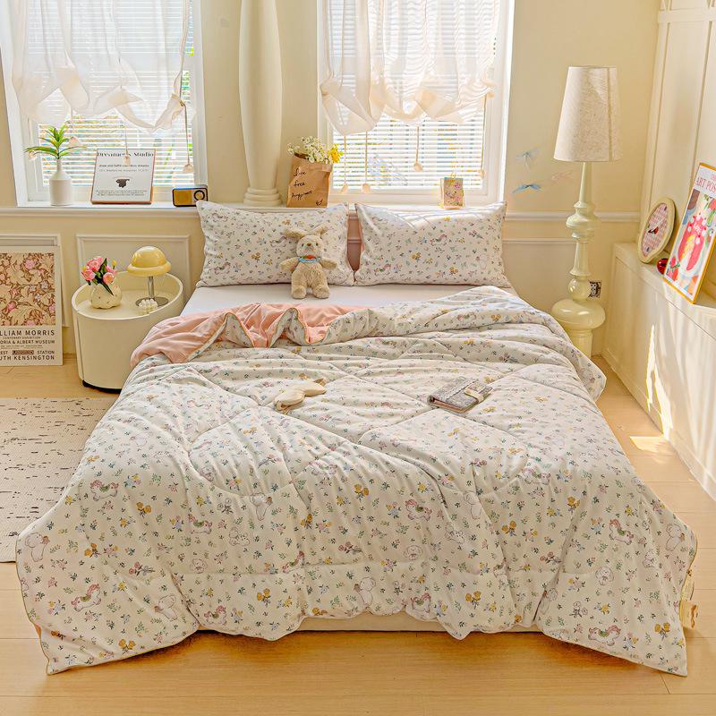 Охлаждающее летнее одеяло класса А для младенцев из стираного хлопка и соевого волокна