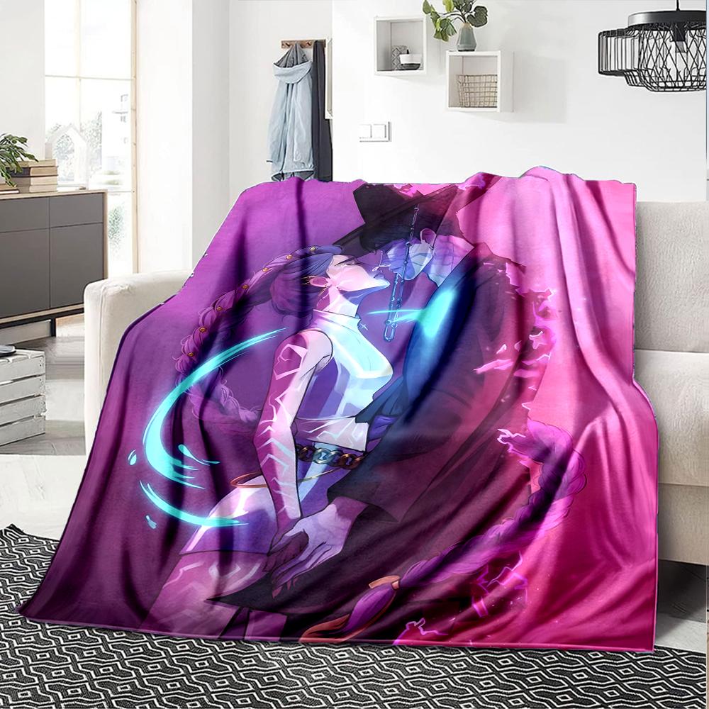 1pc KPop Demon Hunters RUMI8 Blanket, Gift, for Men and Women, Soft Blanket, Good for Sofa Bed Couch Travel, Lightweight Flannel Blanket
