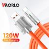 VAORLO 2M Metal Charging Cable 120W 6A Super Charge For Micro Type-C USB-C Data Cable Fast Transmission High Quality Free Organizer USB Quickly Charge