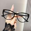 Cat Eye Eyeglasses Frame For Women Black Brand Design Eyewear Anti Blue Light Protection Computer Goggles Fashion Accessory 