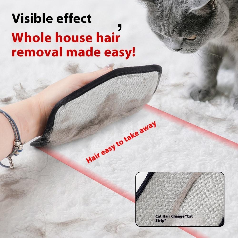 Upgrade Pet Hair Removal Tool Reusable Static Removal Gloves Double-Sided Grooming Gloves for Pets Removes Pet Fur Hair Carpets