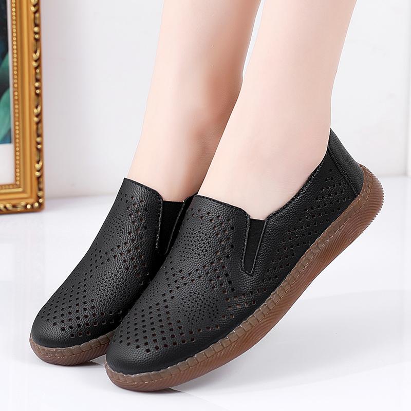 Женские мокасины кожаные туфли для вождения удобные туфли на плоской подошве повседневные туфли медсестры для ходьбы минималистичные летние туфли без застежек для женщин