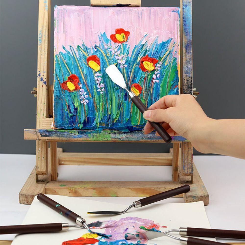 Acrylic Color Mixing Scraper Stainless Steel Palette Spatula Art Painting Scraper  Artist