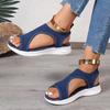 Fashion Ladies Shoes 2025 Hot Sale Summer Women's Sandals Ankle-wrap Solid Open Toe Platform Water Proof Large Size Casual Sandals Women