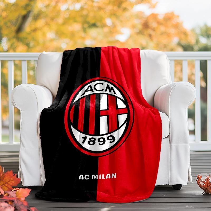 Associazione Calcio Milan printed throw blanket—soft,warm;versatile blanket for all seasons—perfect as &air-conditioning throw,nap blanket