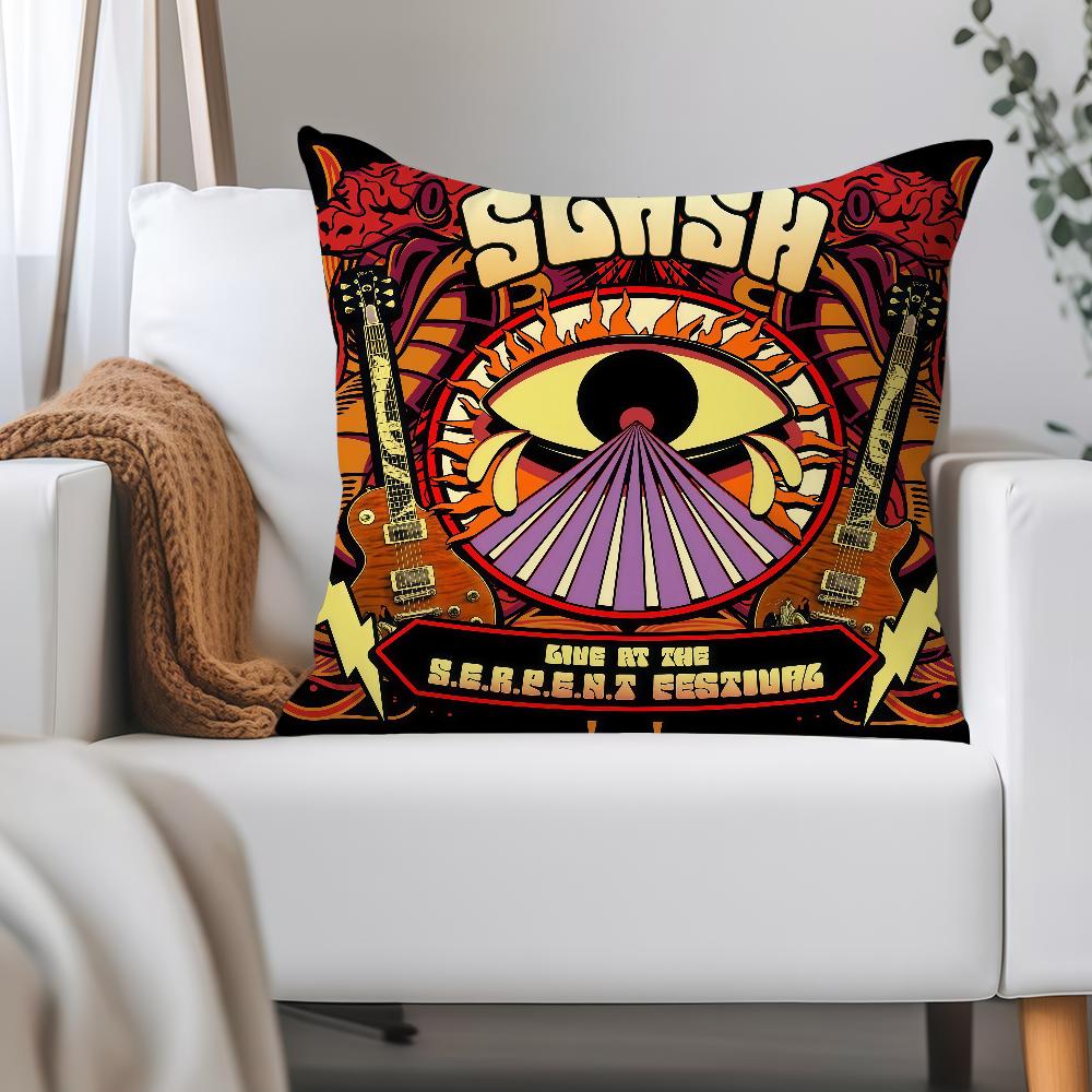 Guitarist S-Slash Pillow Case Applicable Space For Guest Rooms Interiors Cars Office House Decoration