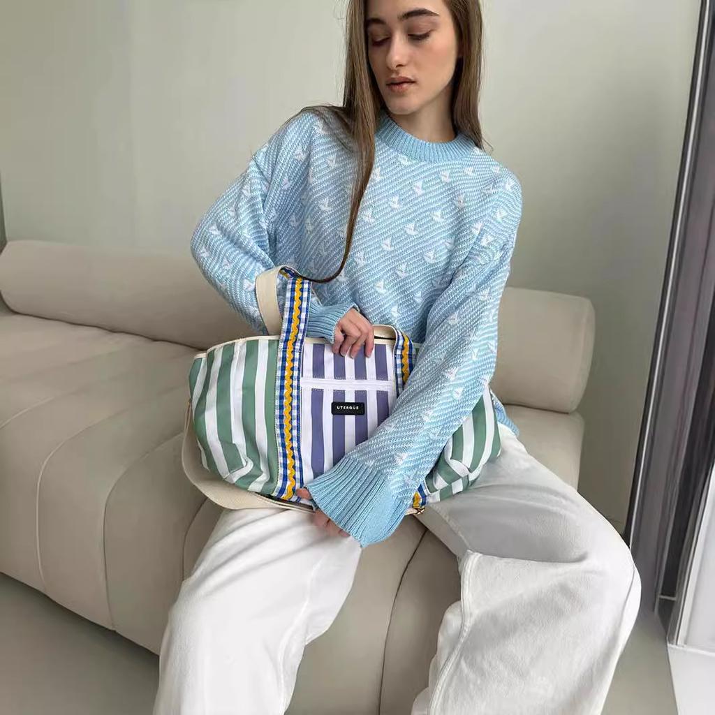 Женские свитера осень-зима свободные объемные вязаные свитера-пуловеры повседневные топы с длинным рукавом и круглым вырезом легкие свободные милые свитера для женщин