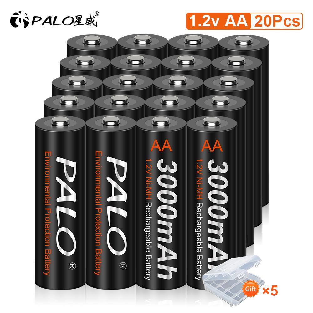 PALO 1.2V 2a AA Rechargeable Battery AA NiMH 1.2V Aa Rechargeable Batteries for Remote Control Toy Camera Battery