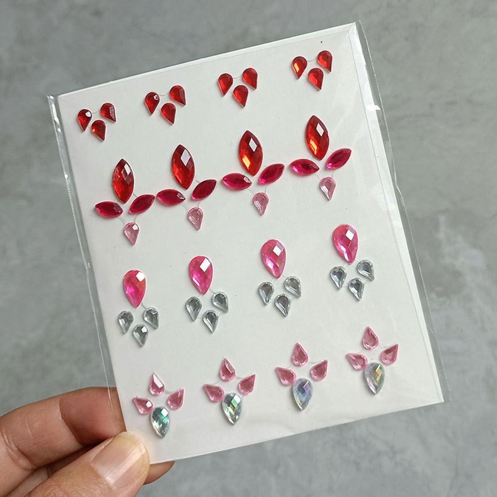 Shadow Crystal Pearls Makeup Tools Eyeliner Diamond Decals Face Tattoo Stickers Face Rhinestone Stickers Body Colored Diamonds