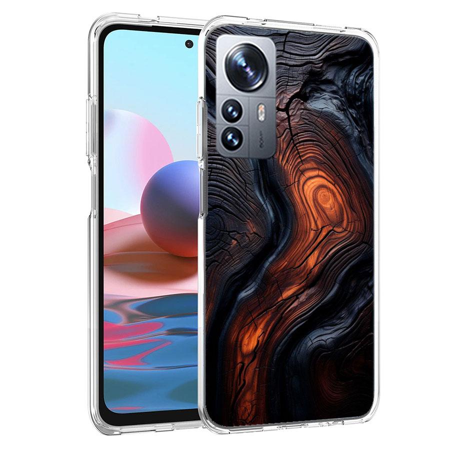 Чехол для телефона с текстурой дерева для Redmi Note 13 Pro Plus 14 Pro+ 12S 12 11S 11T 11E 11 10S 10 9S 9 Xiaomi Capa TPU