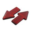 Plastic Arrow Shape Car Reflector Car Sticker Red Color 2pcs