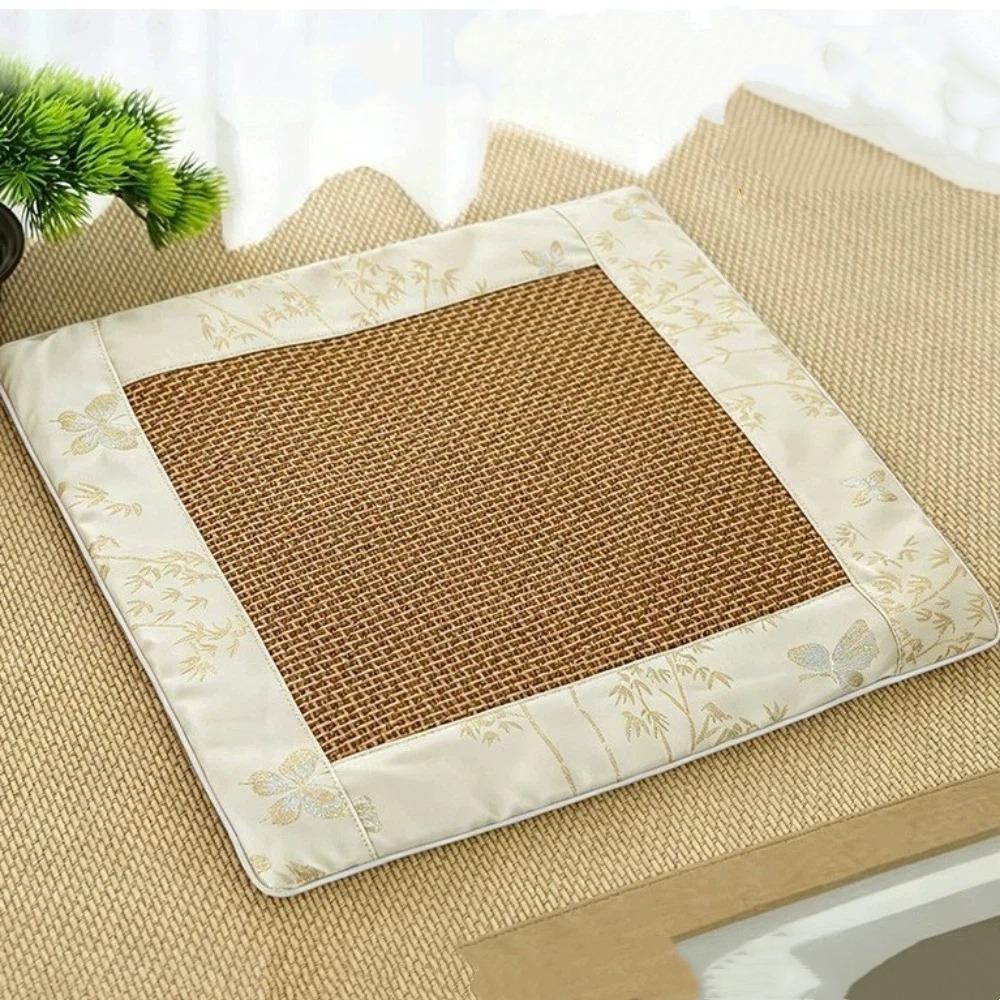 Breathable Rattan Weaving Seat Cushion Thickened Chair Pad Simple Modern Tatami Pad Office