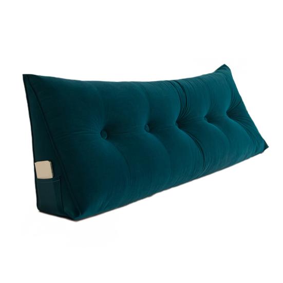 Подушка-клин для спинки изголовья, треугольная подушка с боковым карманом, съемный чехол, подушка-клин для изголовья для кушетки, кровати в общежитии, для чтения, работы