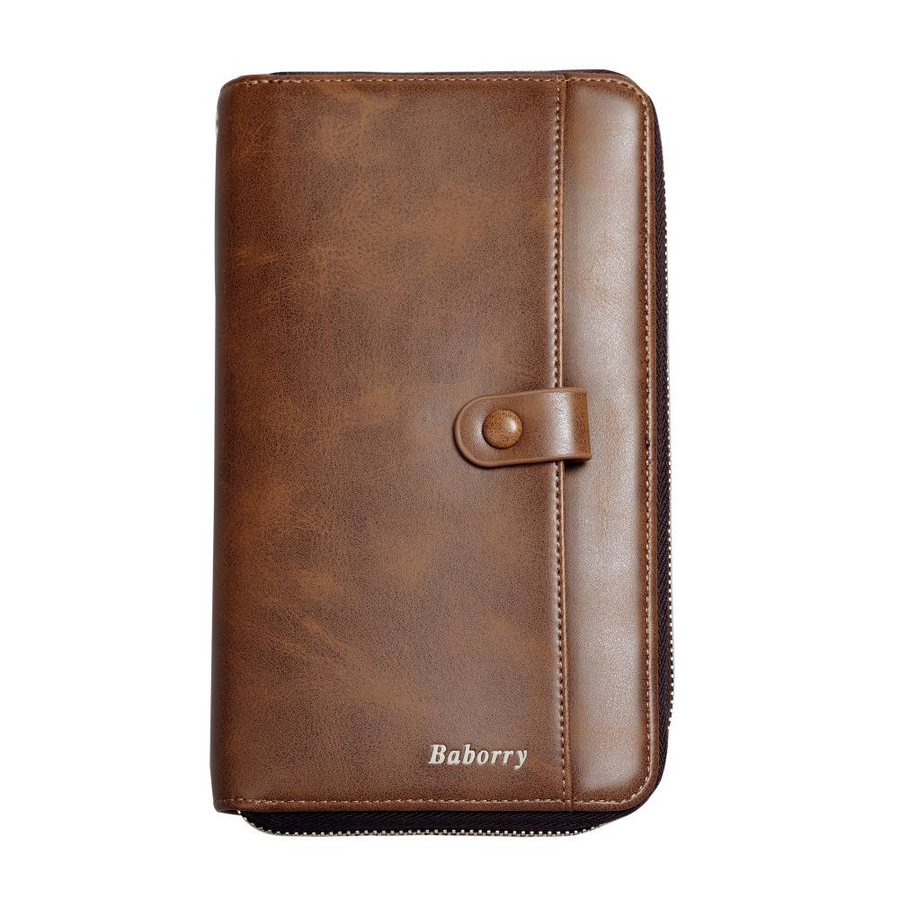 Мужской кошелёк на молнии в винтажном стиле