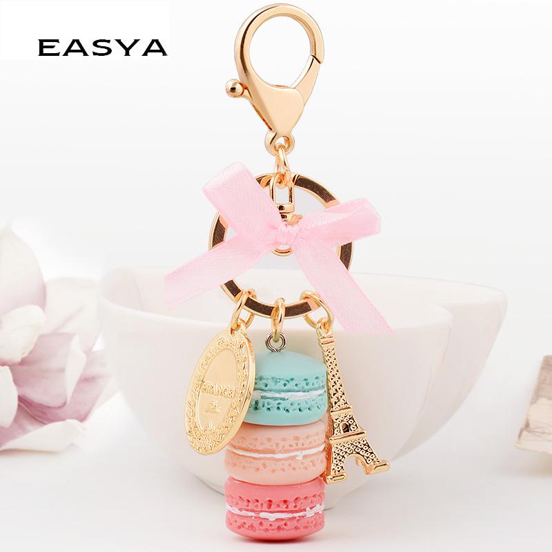 France Paris Cute Macaroon Effiel Tower Macarons Colorful Bag Pendant Car Charm Key Holder Bag Charm