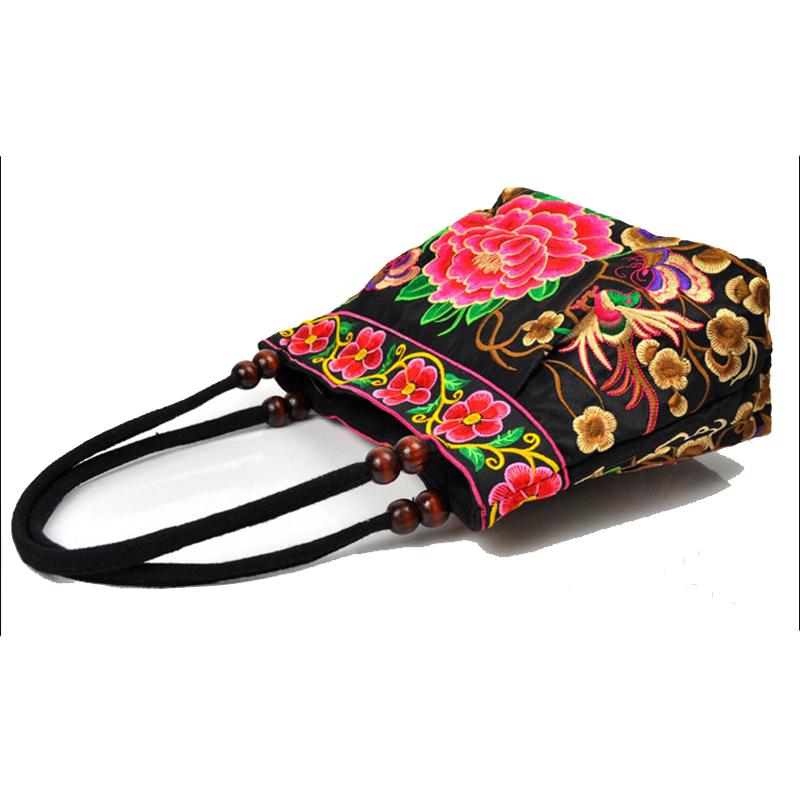 Yogodlns Original Ethnic Style Canvas Embroidered Women's Bag Handheld Small Bag Embroidery Handbags for Women