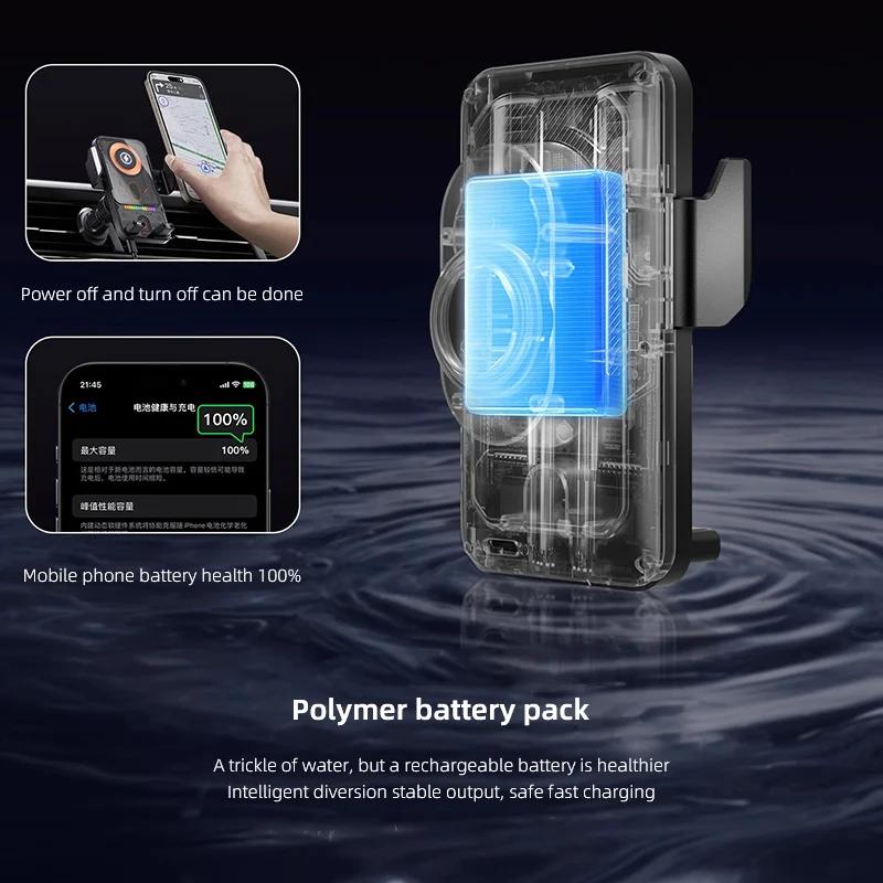 For Jeep Car Phone Wireless Charger Holder 360° Rotation Mount For Jeep Renegade Wagoneer Avenger Recon Wrangler JK Gladiator