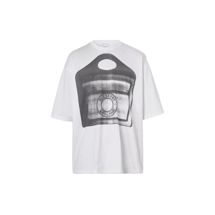 Burberry T-Shirts Men's White Crew Neck Moderate 45676221