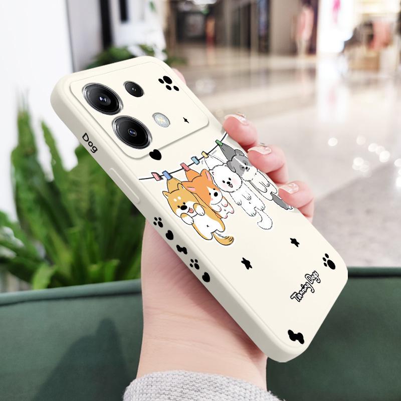 Hanger Dog Phone Case For Xiaomi Poco F7 X7 X6 F6 M6 M5 M5S F5 X5 F4 X4 M4 F3 M3 X3 Pro Ultra 4G 5G GT Silicone Cover