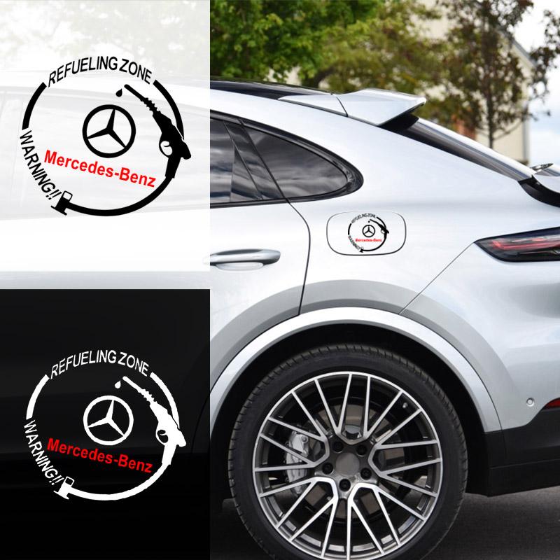 1Pcs Car Fuel Tank Cap Stickers Vinyl Fashion Decoration Auto Styling For Mercedes-Benz AMG C500 C200 C300 A B C E GLA CLA GLK GL ML W204 W212 W213