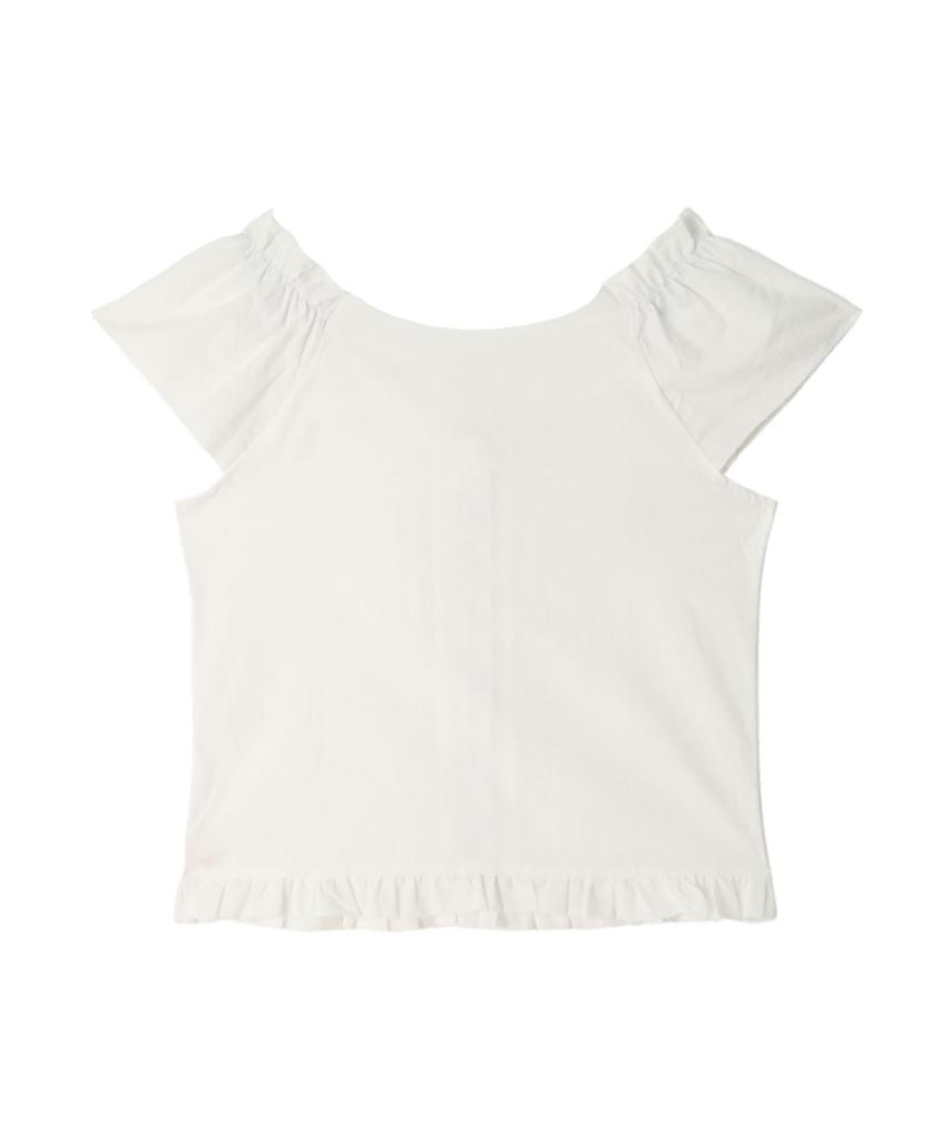 VIKINI VENDER Eridia Lace Frill Cap Sleeve Shirt