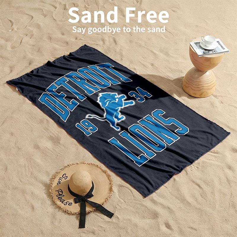 Detroit Lions Beach towels also serve as bath towels summer essential a musthave for the outdoors the beach and the pool