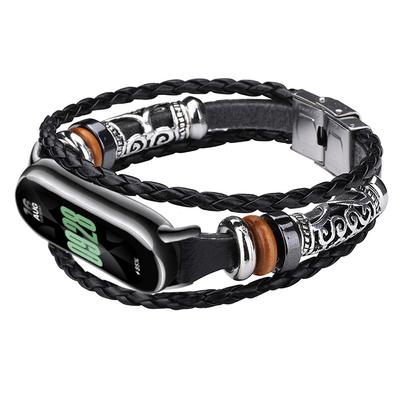 Для Xiaomi Smart Band 9 NFC/9/8 NFC/8 Ремешки для часов Этнический стиль Бисероплетение Ретро ремешок с коннектором