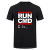 Футболка оверсайз "Run Cmd" для программиста, смешной подарок на день рождения, хлопковая футболка, для парня, мужа, унисекс, мужская одежда